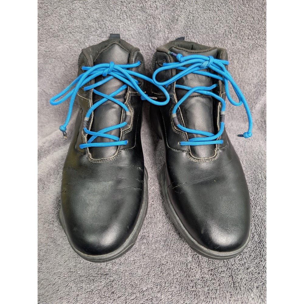 FootJoy Mens Winter Golf Boots Black Leather Blue Laces 56729 Size 12M